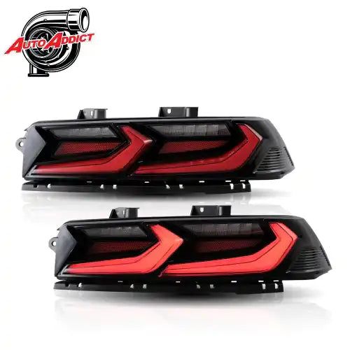 2014-15 Camaro Velox LED Taillights Gloss Black/Red Lens