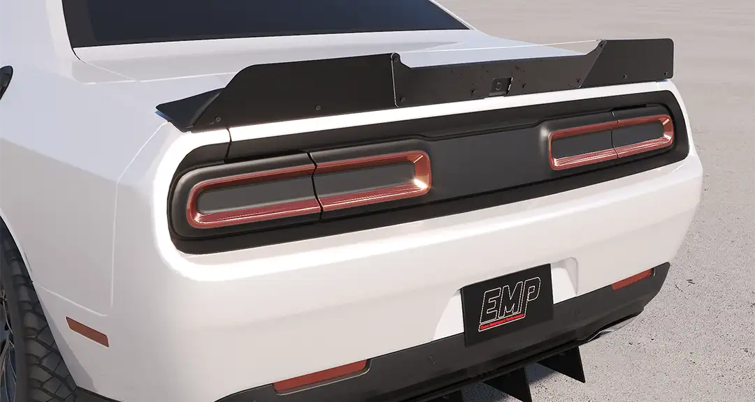 For 2015-2023 Dodge Challenger Rear Decklid Spoiler – Black Gurney Flap Wickerbill
