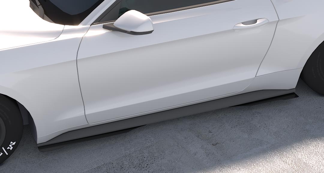 2015-24 S550 S650 Mustang EMP Aluminum or ABS Side Skirts