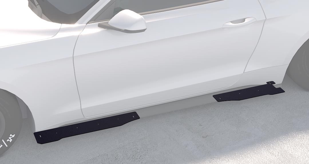 2015-24 S550 S650 Mustang EMP Aluminum or ABS Side Skirts