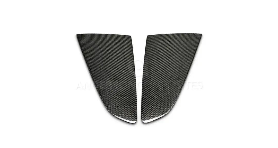 2015-23 S550 Mustang Carbon Fiber Type-Flat Side Window Louvers (Pair)