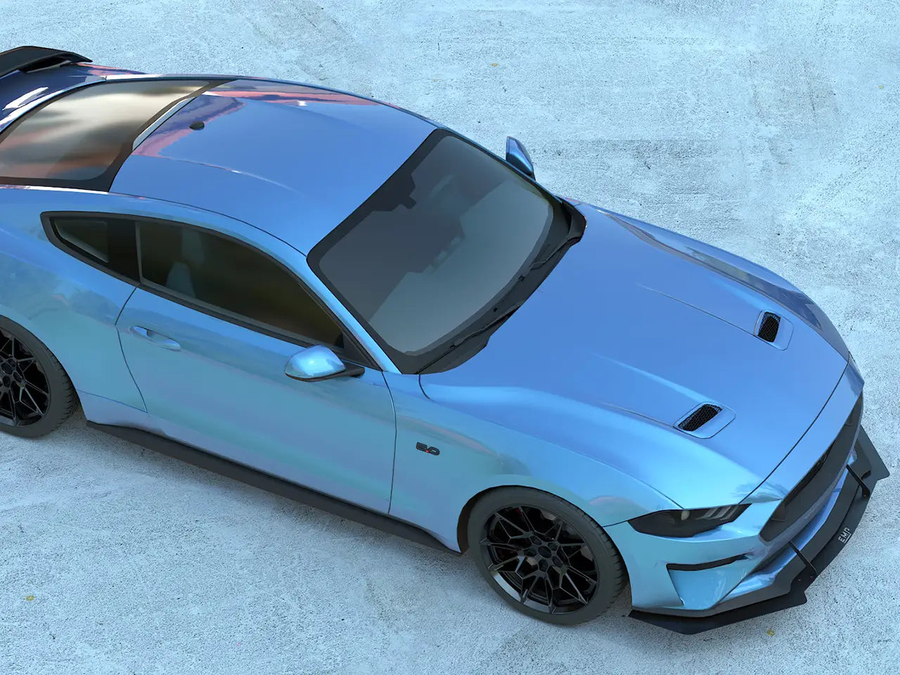 2018-23 S550 Mustang EMP Aluminum Front Air Splitter