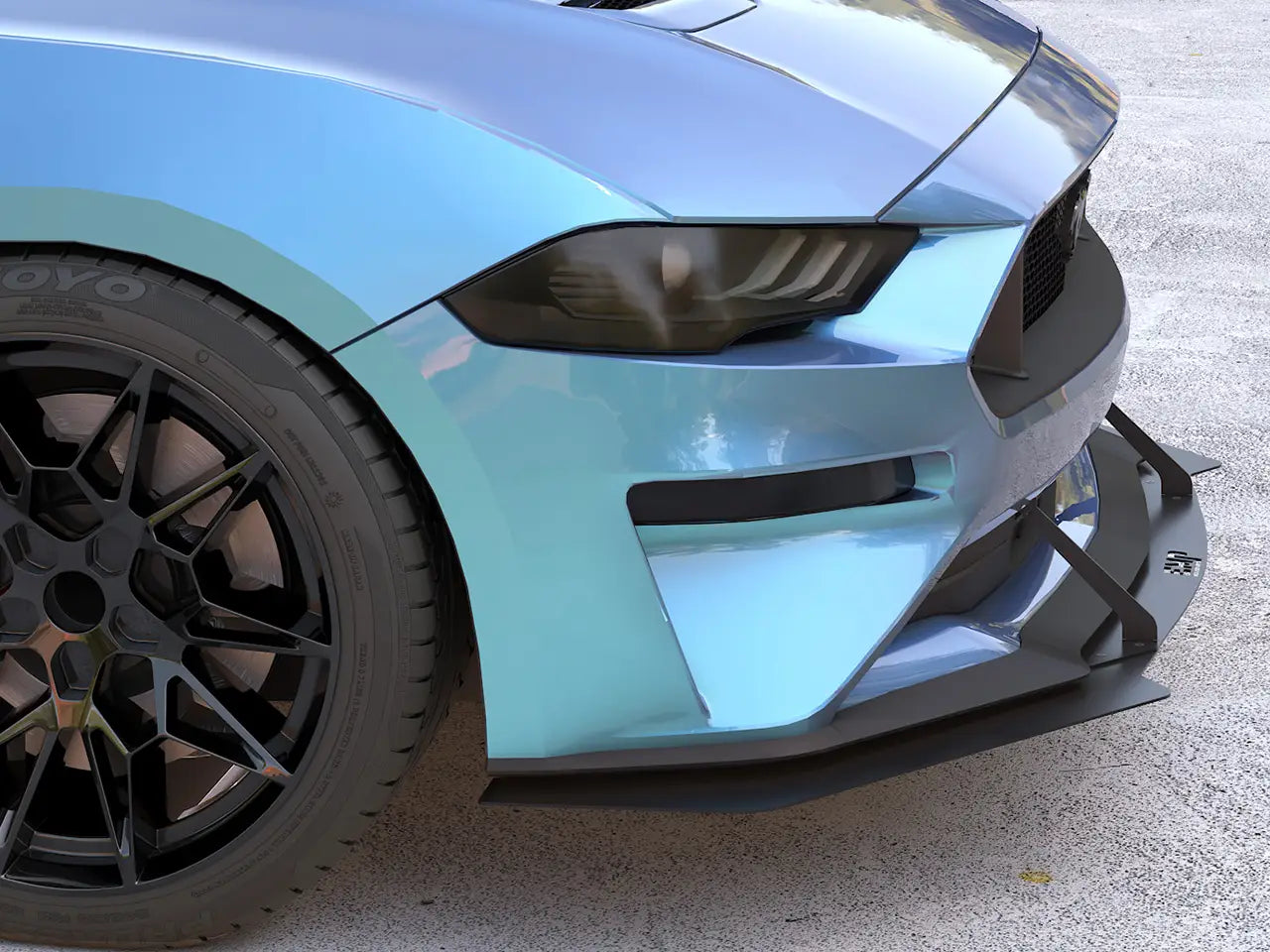 2018-23 S550 Mustang EMP Aluminum Front Air Splitter
