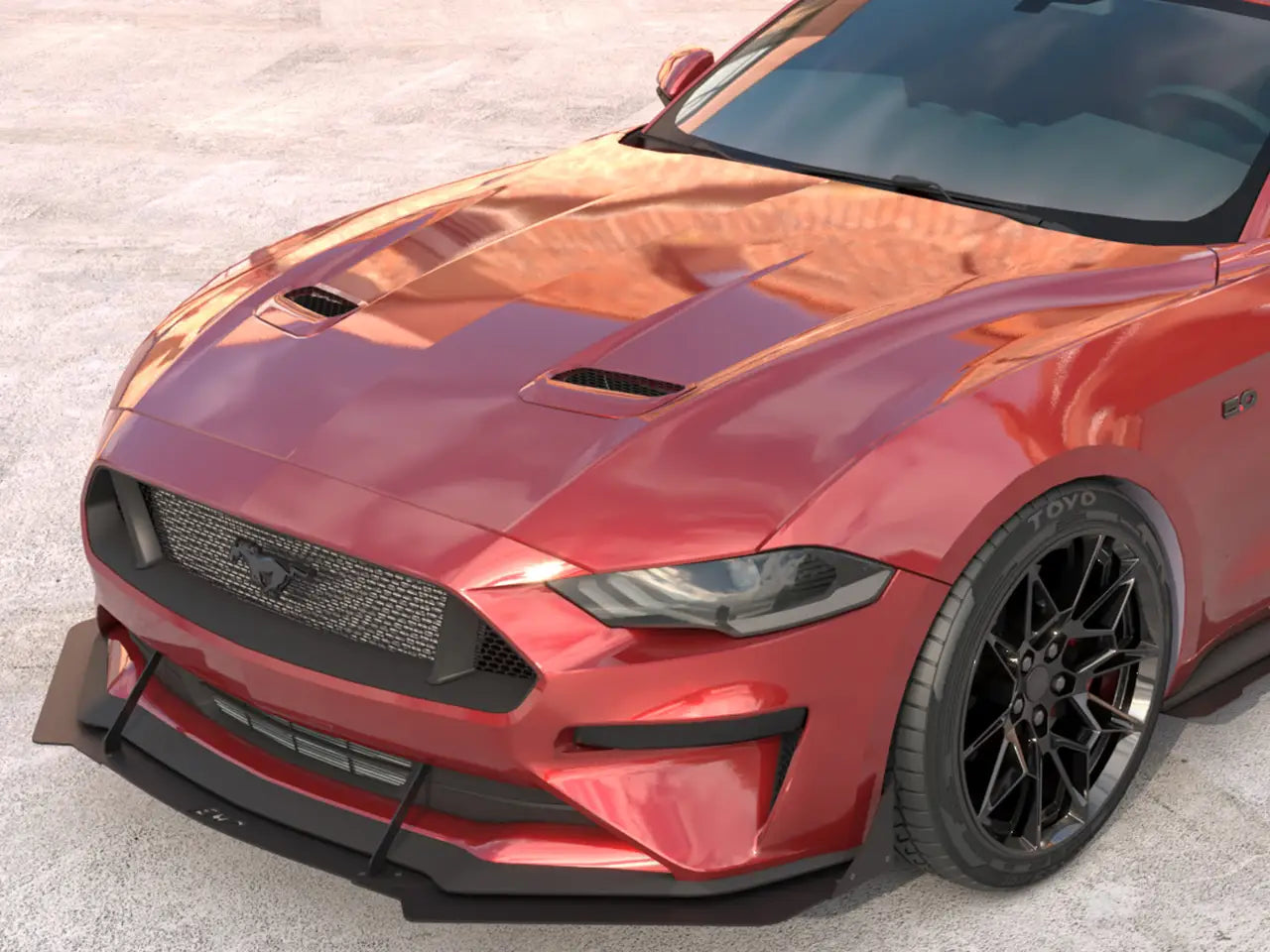 2018-23 S550 Mustang EMP Aluminum Front Air Splitter