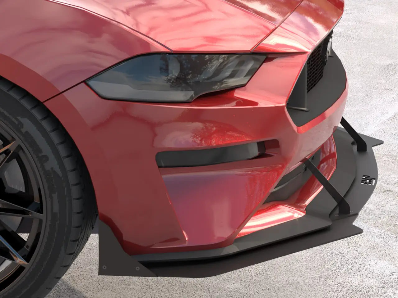 2018-23 S550 Mustang EMP Aluminum Front Air Splitter