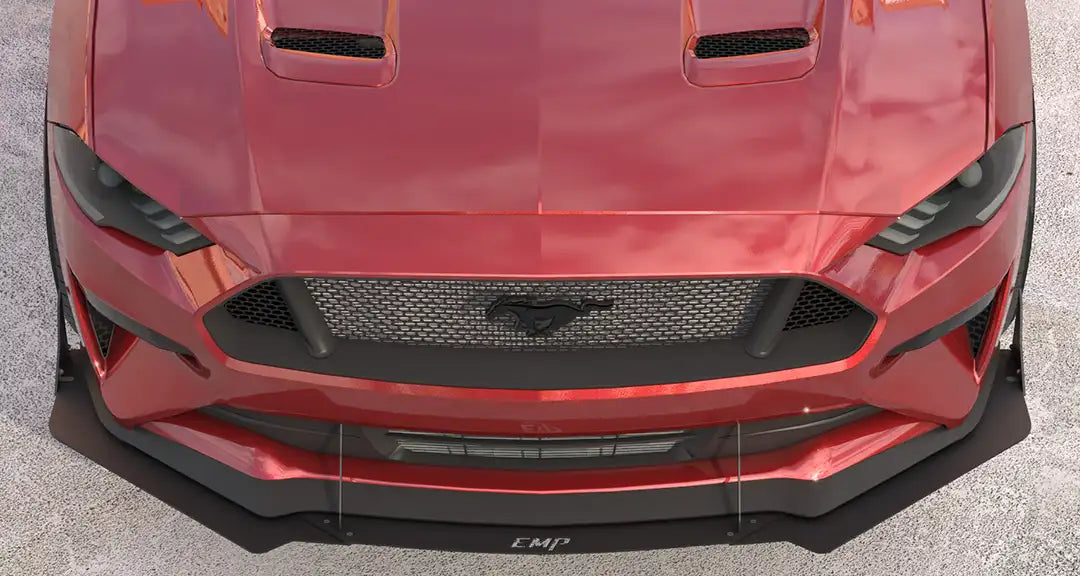 2018-23 S550 Mustang EMP Divisor de aire delantero de aluminio con o sin alas