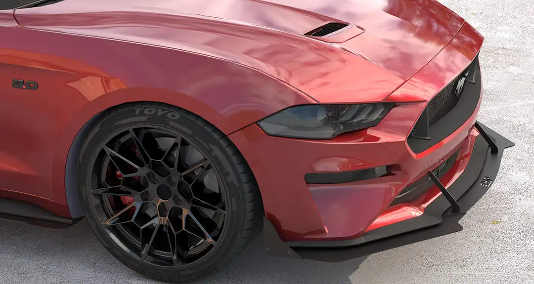 2018-23 S550 Mustang EMP Divisor de aire delantero de aluminio con o sin alas