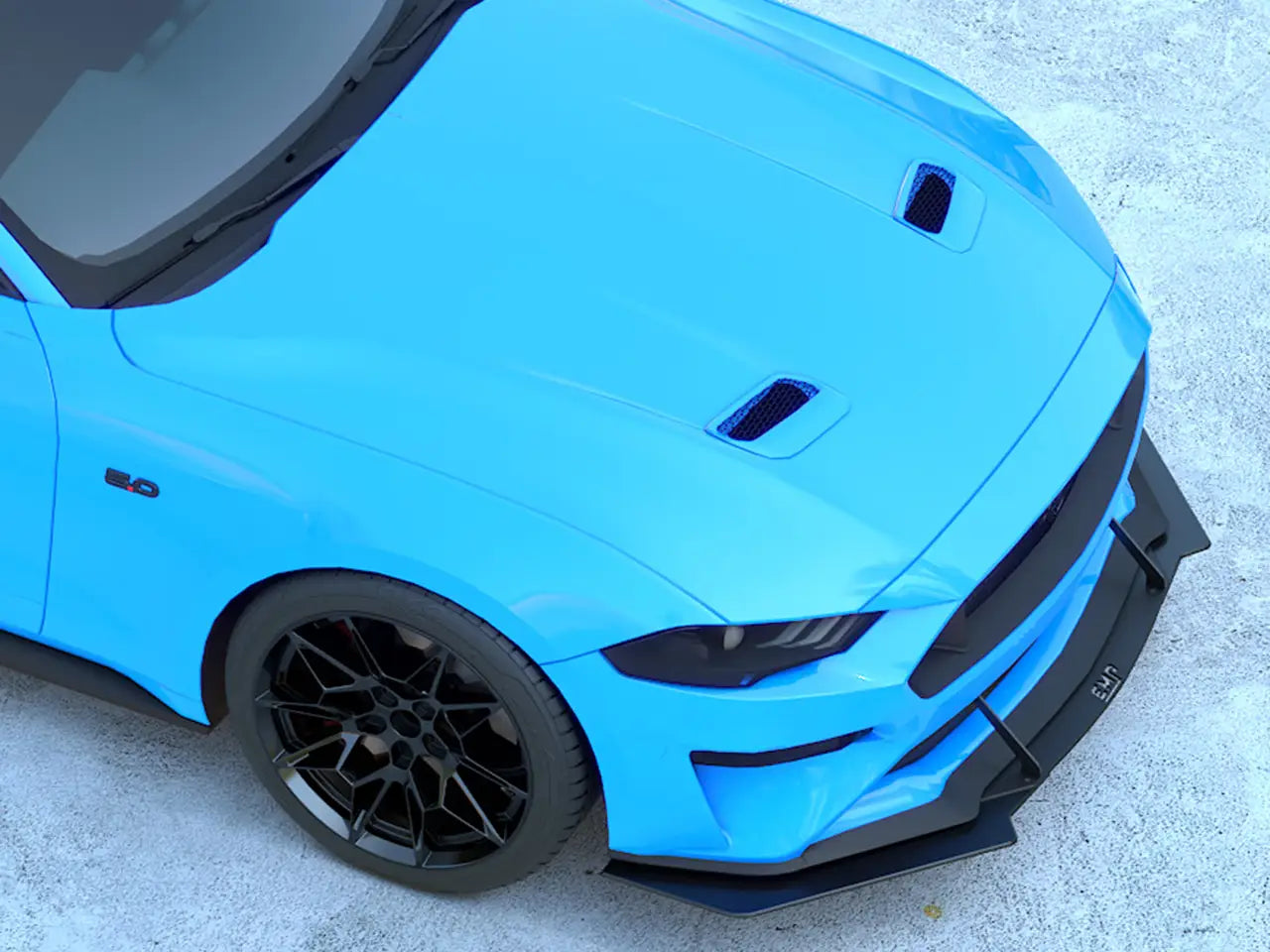 2018-23 S550 Mustang EMP HDPE Front Air Splitter