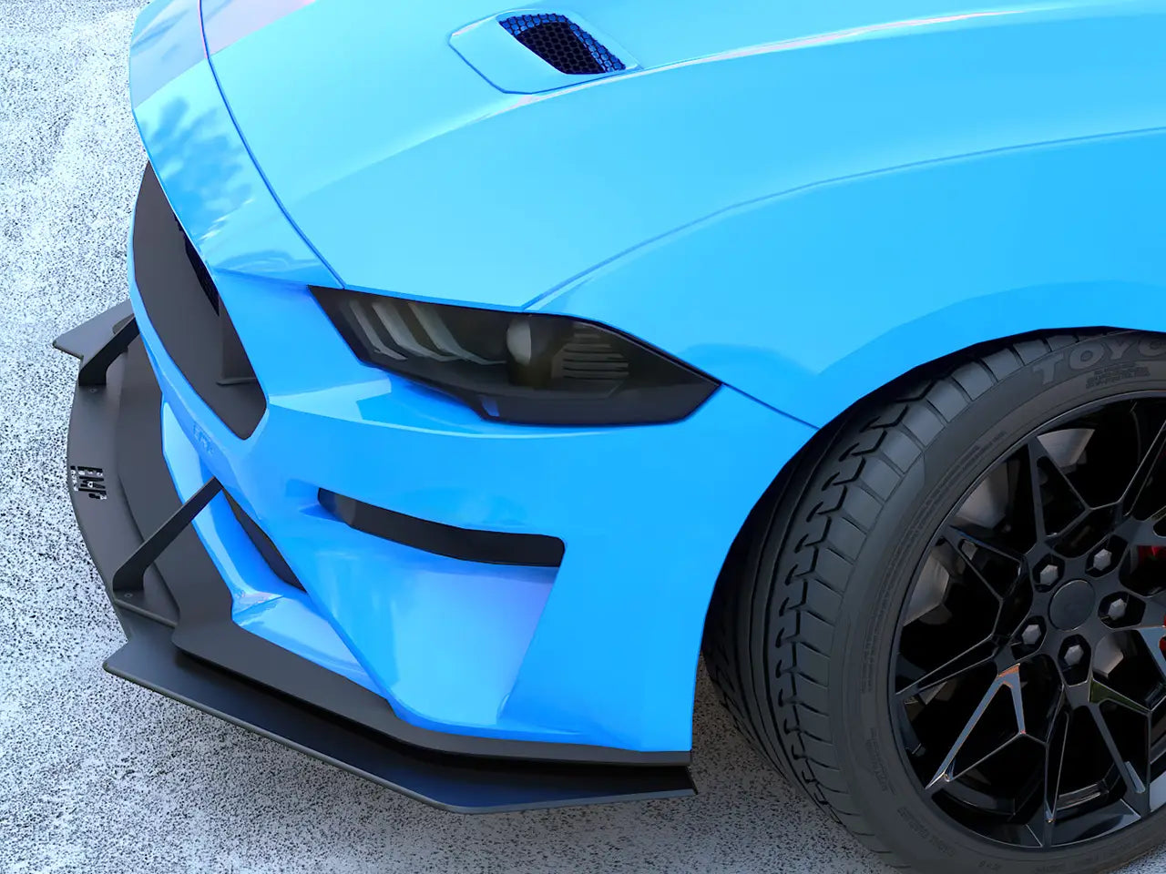 2018-23 S550 Mustang EMP HDPE Front Air Splitter