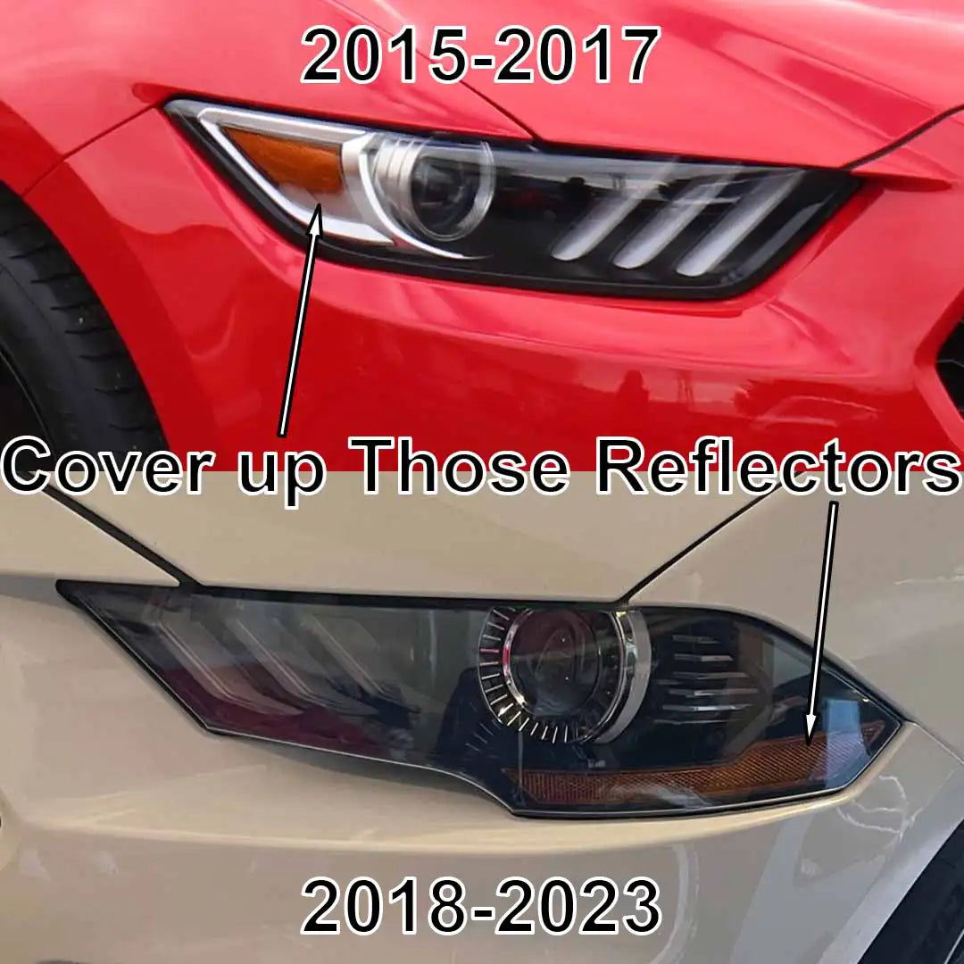 2015 23 S550 Mustang EMP Headlight Reflector Covers EMP.Parts