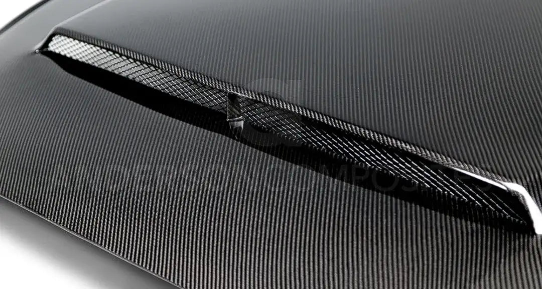 2015-17 S550 Mustang Double-Sided Carbon Fiber "Super Snake" Style Hood
